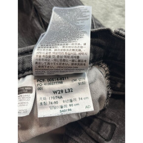 Levis 514 Mens Black 28x29.5 Straight Leg Jeans Skater Grunge Punk Emo Goth - Picture 3 of 9